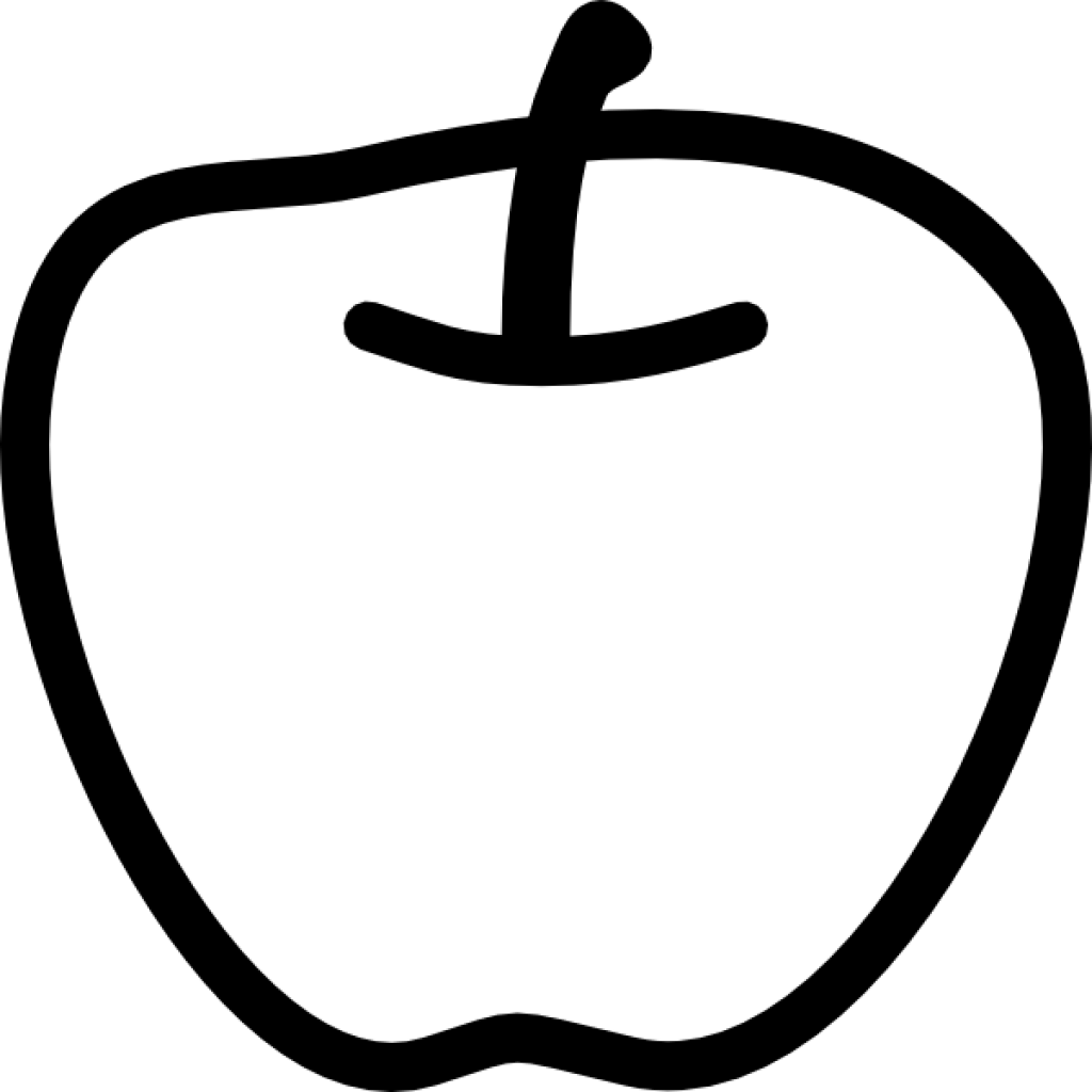 Apple Black And White Clip Art At Clker Com Vector - Apple Pictures In Black And White (1024x1024)