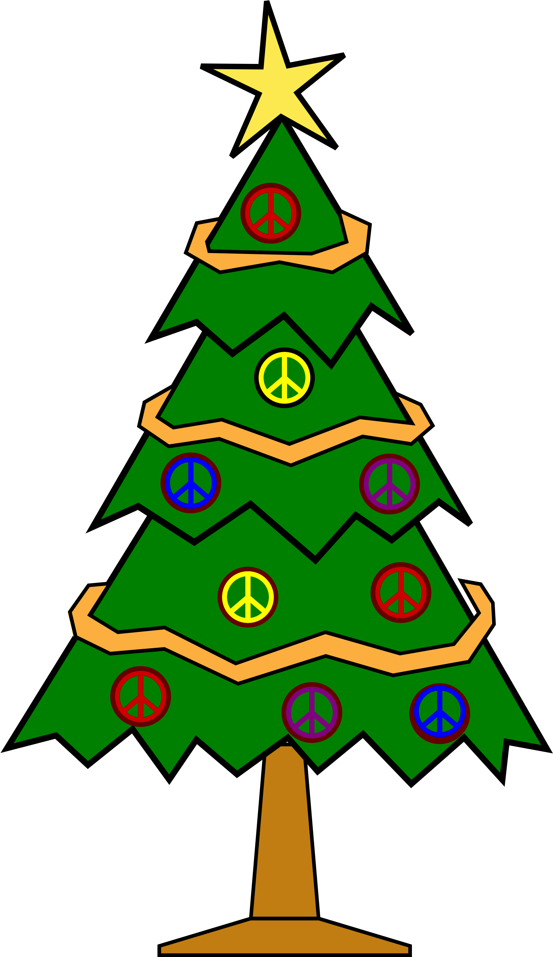 Xmas Art - Christmas Tree Clip Art Png (1979x3247)