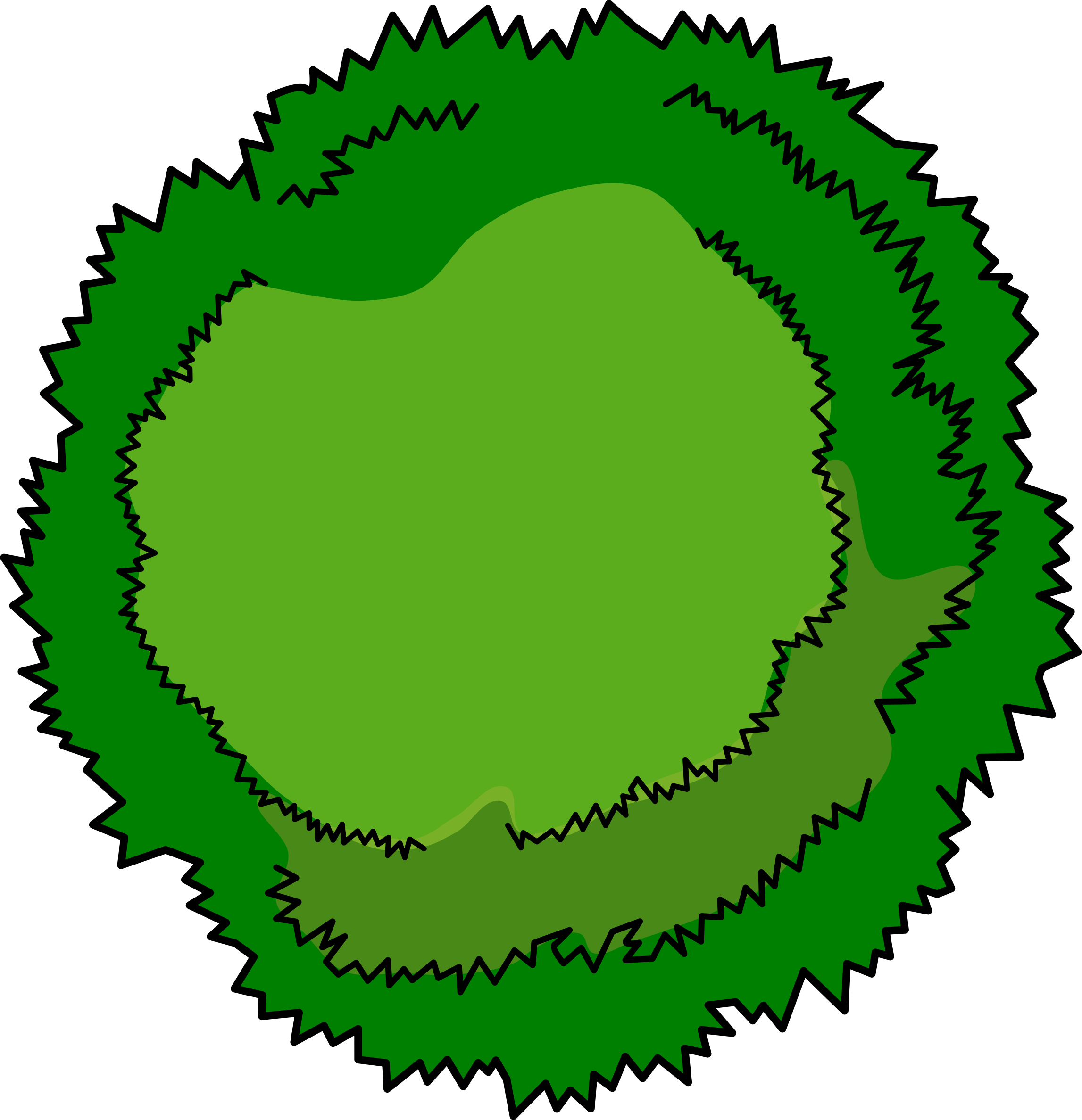 Tree View Clipart - Cartoon Tree Top View (2294x2376)