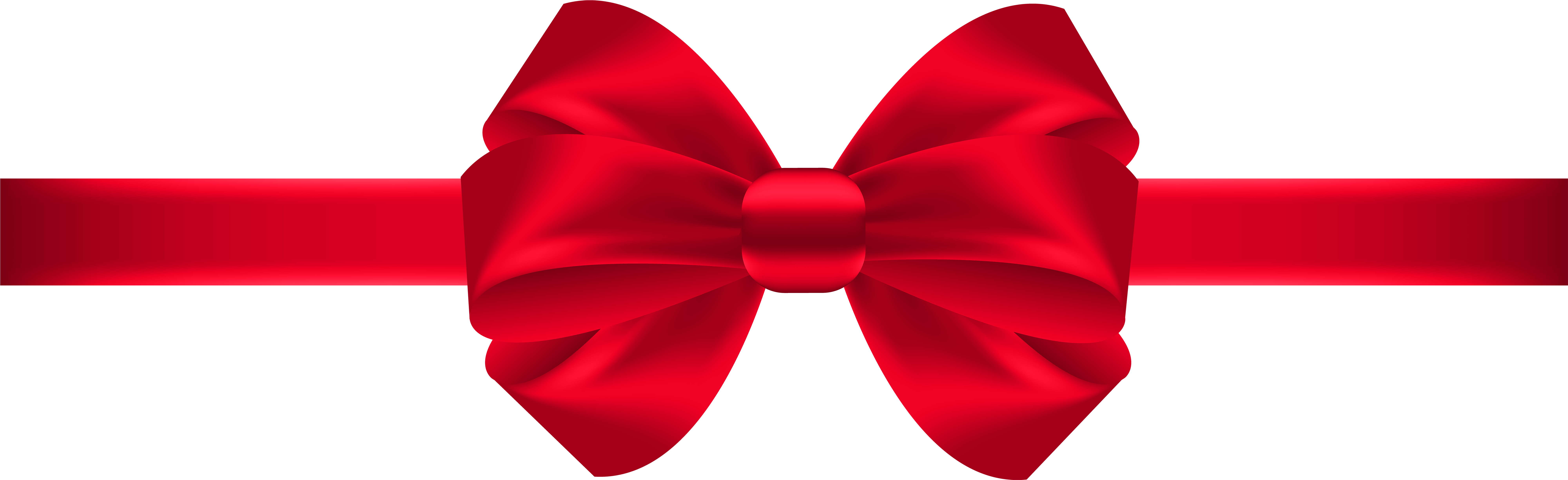 Bow Transparent Png Clip Art - Red Bow Transparent Png (8000x2514)