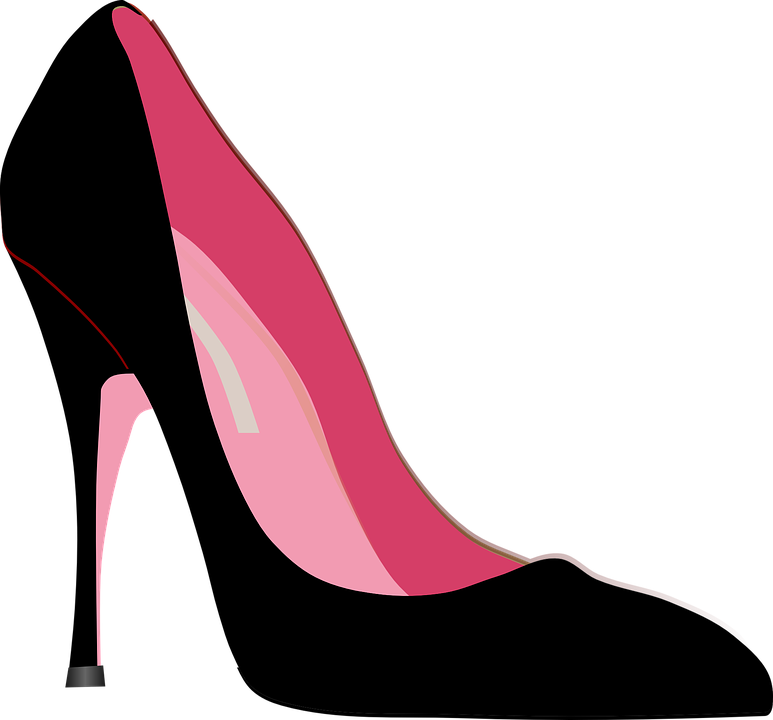 High-heels Stiletto Shoe Fashion Black Pink Style - Heel Clipart (773x720)