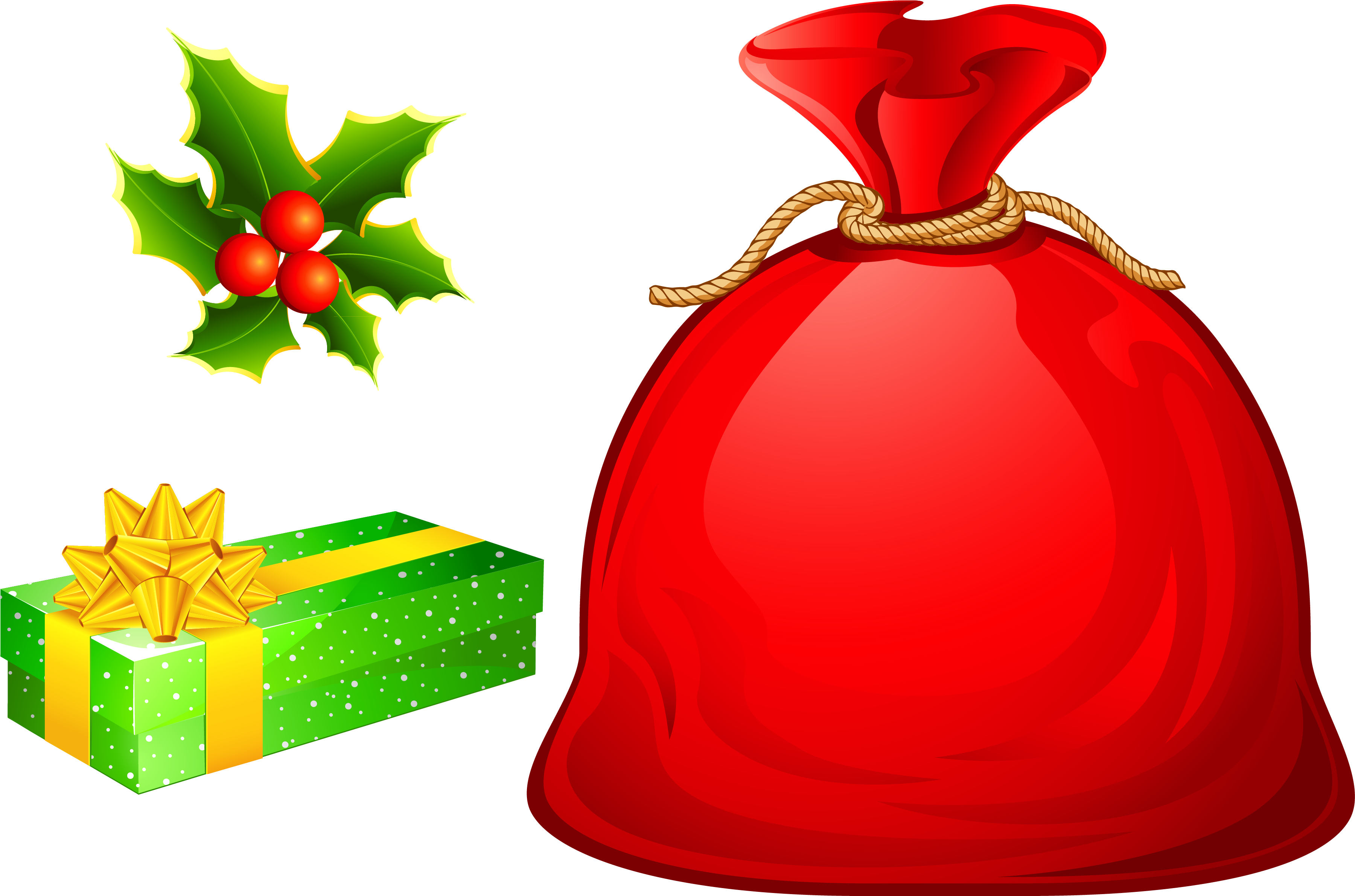 Christmas Tree - Santas Bag Clipart (850x577)
