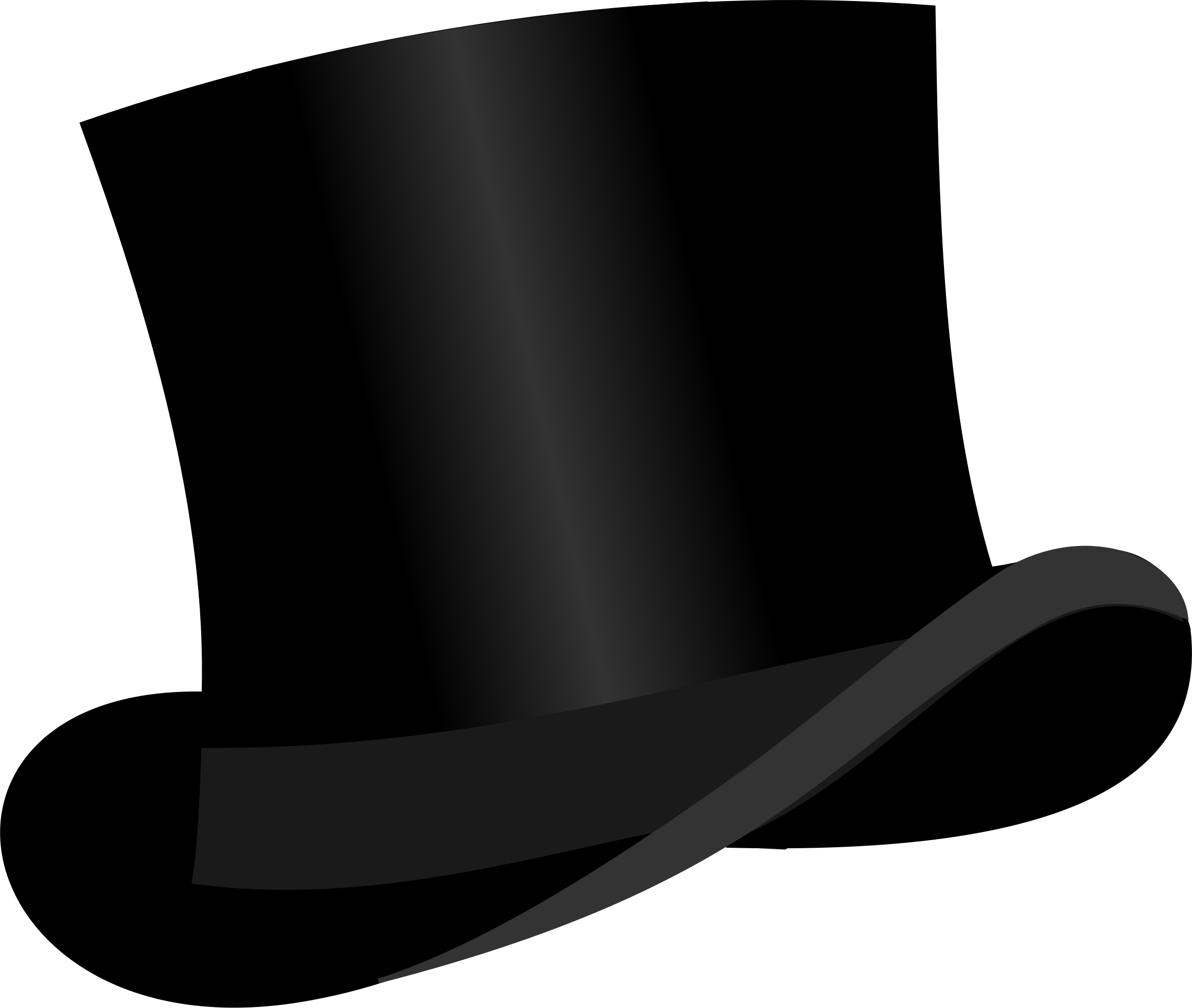 Big Image - Black Top Hat Clipart (2340x1981)