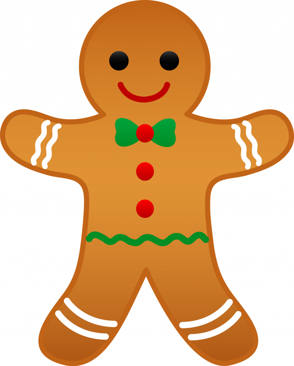 Christmas ~ Christmas Tree Clip Art Best And Holiday - Gingerbread Man Clip Art (1024x1274)