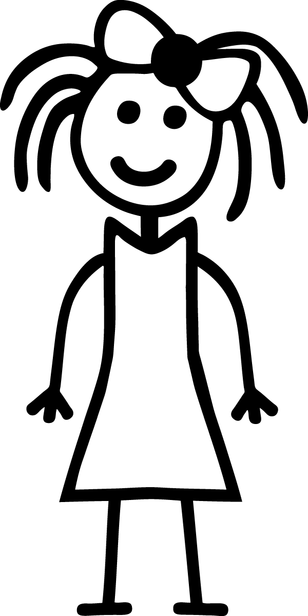 Stick Figure Girl Drawing Clip Art - Happy 50th Birthday Friend (600x1200)