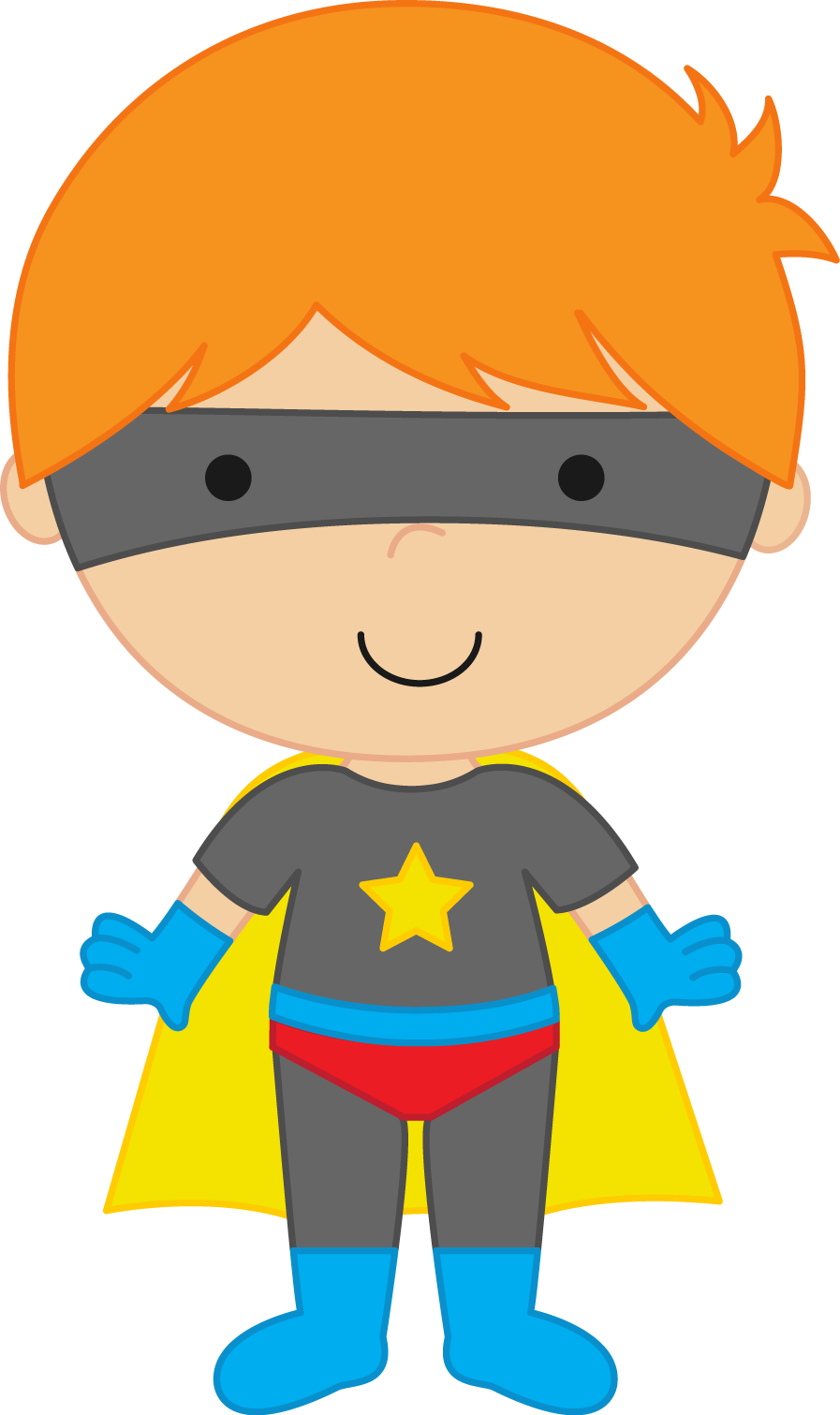 Generic Super Boy And Super Girl Clipart - Superhero Clipart Png (897x1511)