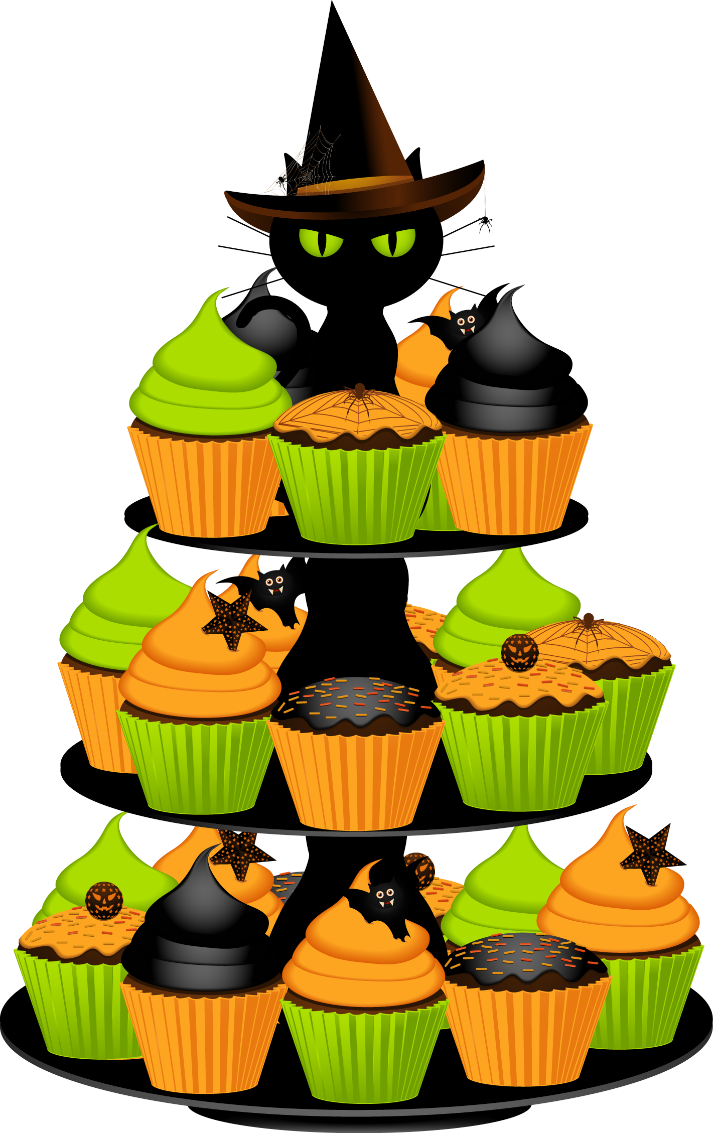 Halloween Birthday Clipart - Halloween Birthday Cake Clip Art (1421x2258)