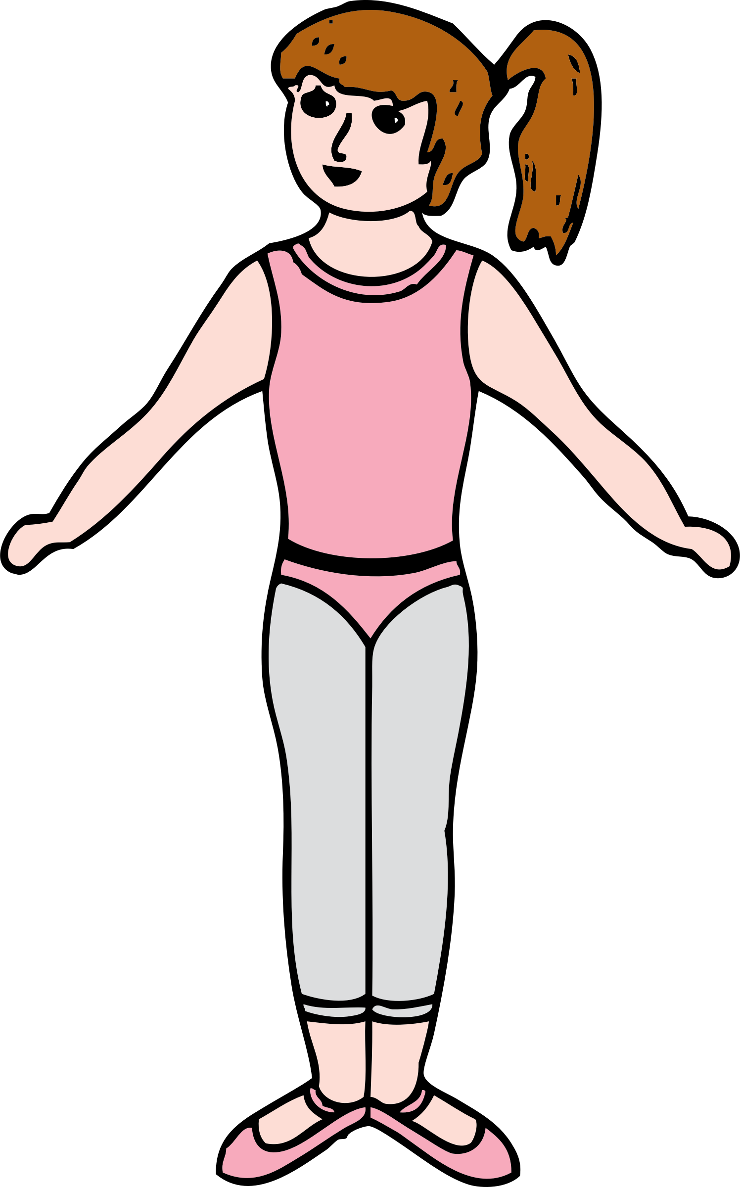 Big Image - Girl Body Clipart (1496x2400)