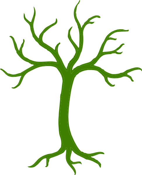 Tree Clipart Black And White (486x599)
