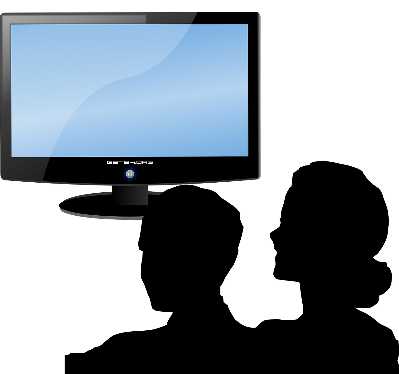 Screen Clipart Tv Time - Person Watching Tv Clipart (1280x1200)