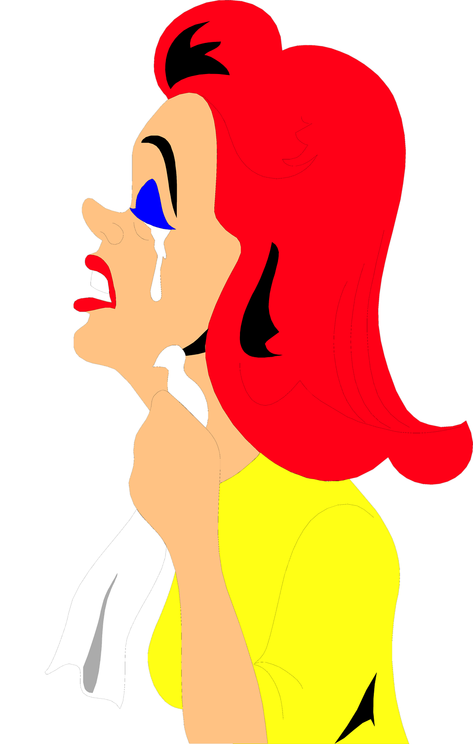 Crying Girl Clipart - Cry Woman Clipart (958x1508)