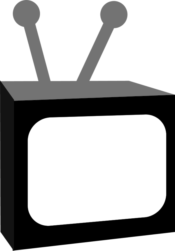 Tv Television Antenna - Dibujo Televisor Blanco Y Negro (892x1280)