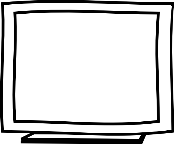 Big - Screen - Tv - Clipart - Clip Art (600x496)