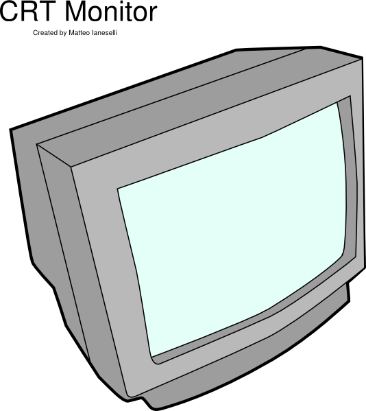 Crt Monitor Clip Art At Clker - Crt Monitor (534x599)