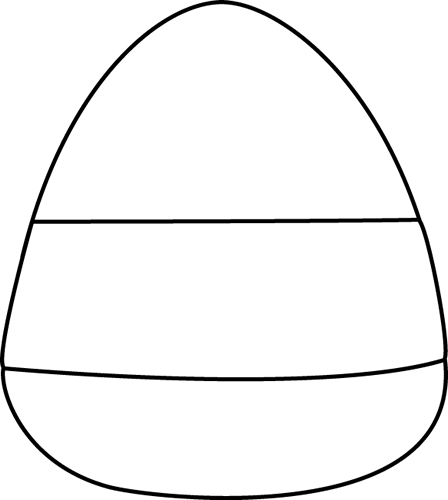 Black And White Candy Corn Clip Art Black And White - Gumdrop Coloring Page (448x500)