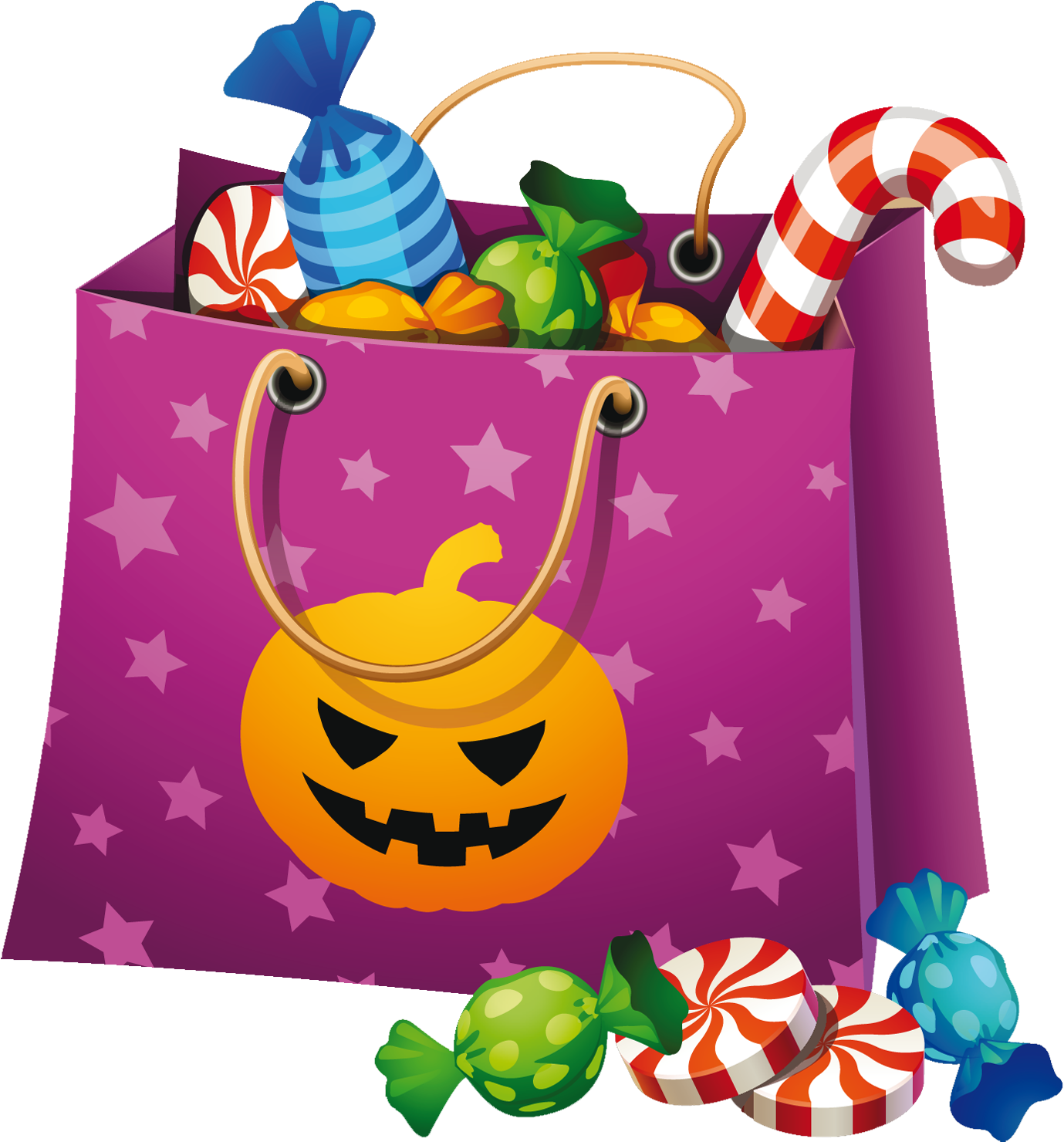 Halloween Candy Bag Clipart - Halloween Candy Clip Art (1490x1596)