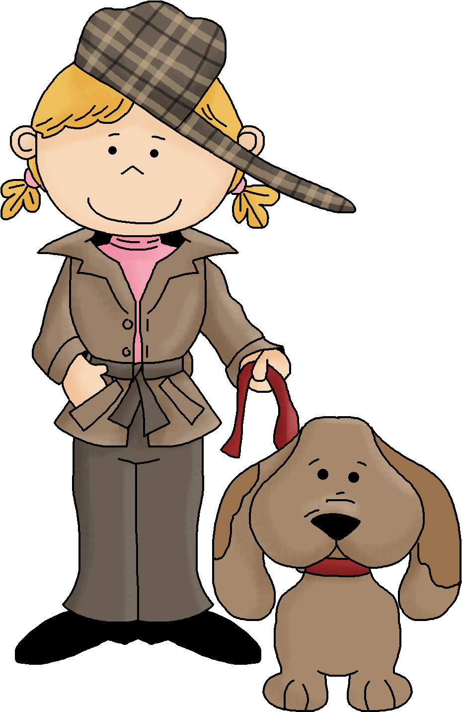 Clipart Marvelous Detective Clipart Female Black And - Female Detective Clipart (977x1477)