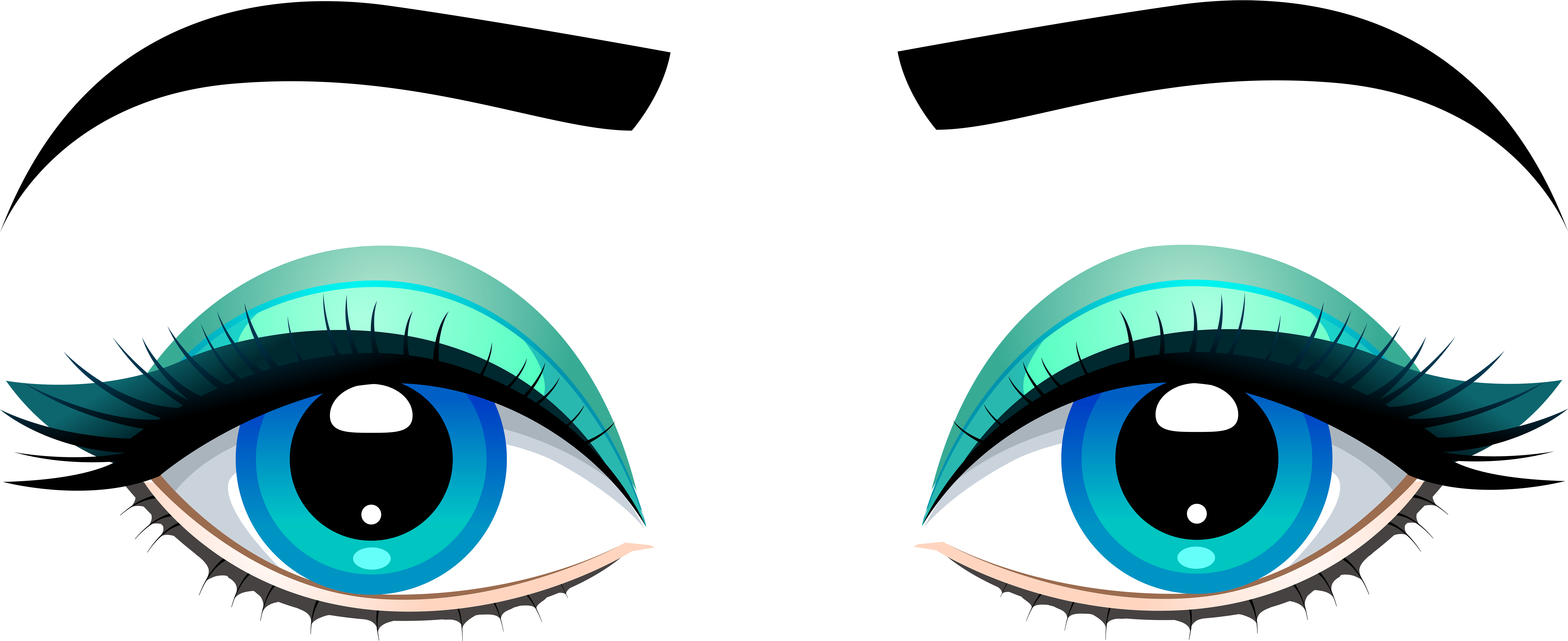 Marvellous Inspiration Ideas Blue Clipart Female Eyes - Female Eyes Png (8000x3611)