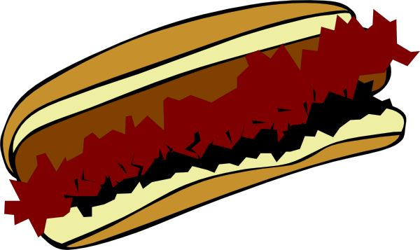 Chili Coney Dog Clip Art - Hot Dog Clip Art (600x357)