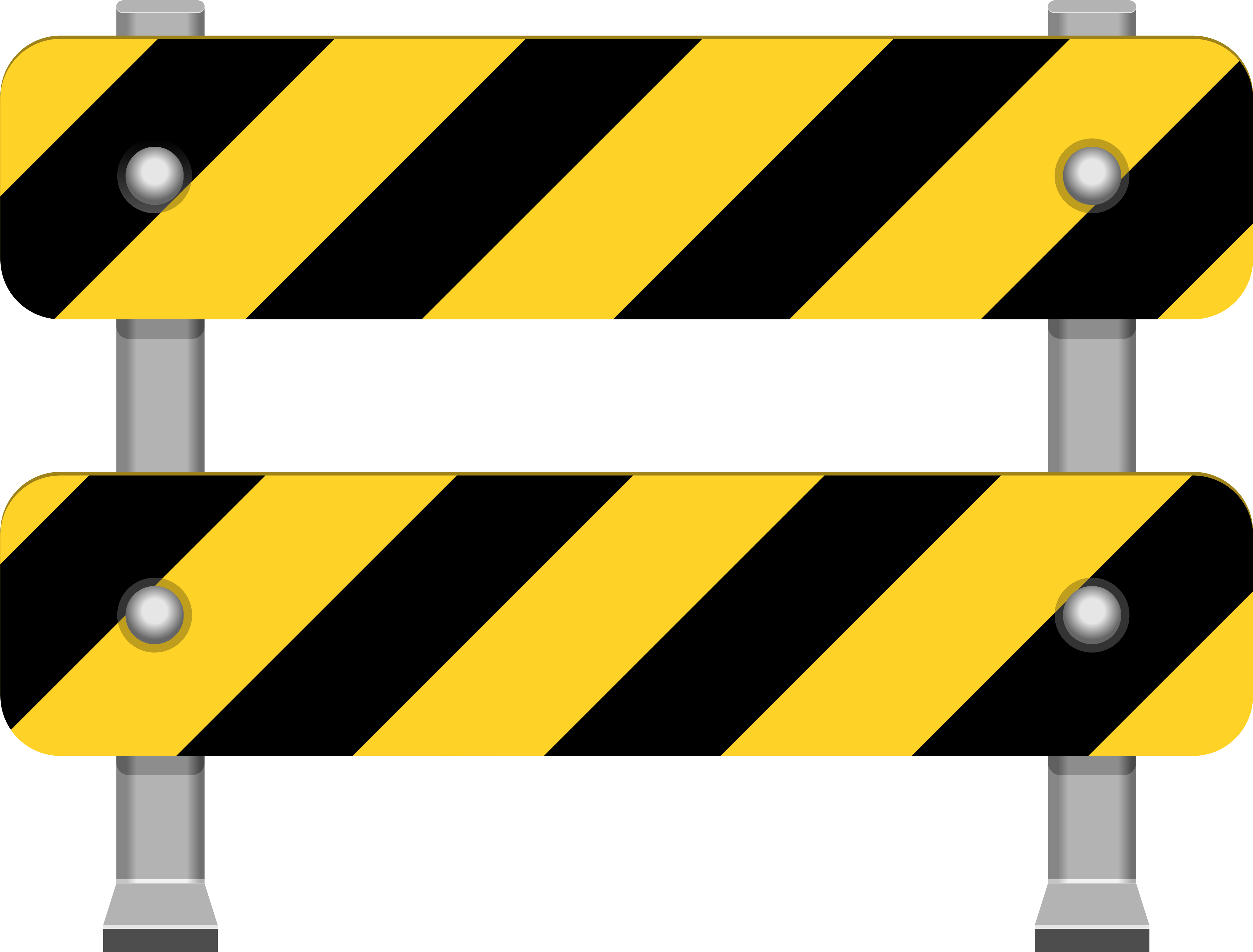 Yellow Road Barricade Png Clip Art - Road Signs Png (4185x3178)