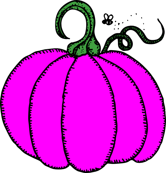 Pumpkin Clipart Purple - Pumpkin Clip Art (570x594)