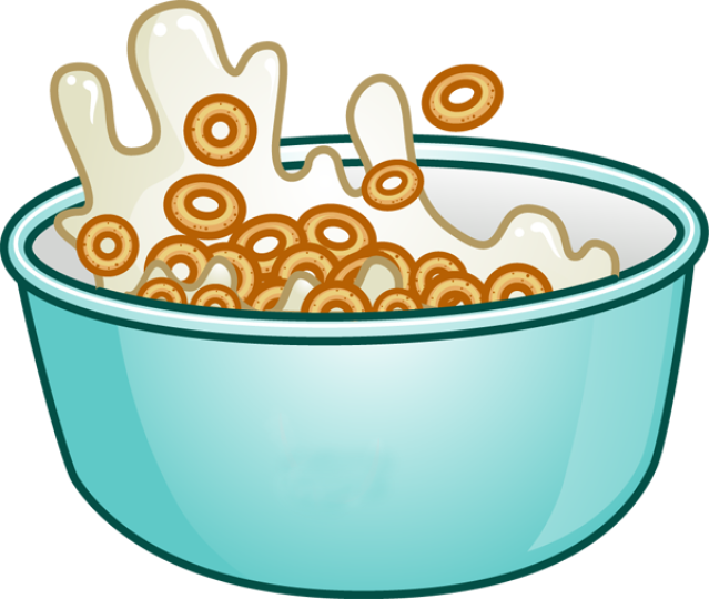 Breakfast Cereal Corn Flakes Bowl Clip Art - Bowl Of Cereal Cartoon (639x540)