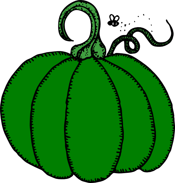 Green Pumpkin Clip Art At Clker - Pumpkin Clip Art Free (570x594)
