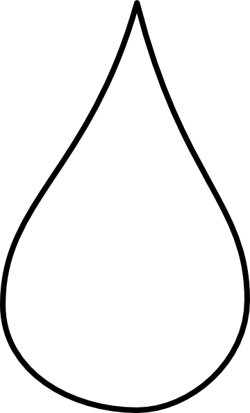 Liquid Drop Clip Art At Clker - Outline Of A Raindrop (360x595)