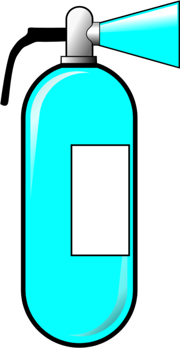 Fire Extinguisher Clipart - Cartoon Fire Extinguisher (600x1159)