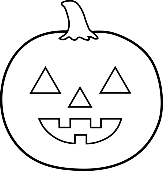 Halloween Jack O Lantern For Coloring - Jack O Lantern Clipart Black And White (524x550)