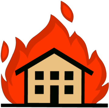 Png House On Fire Transparent House On Fire - Draw A House On Fire (420x420)