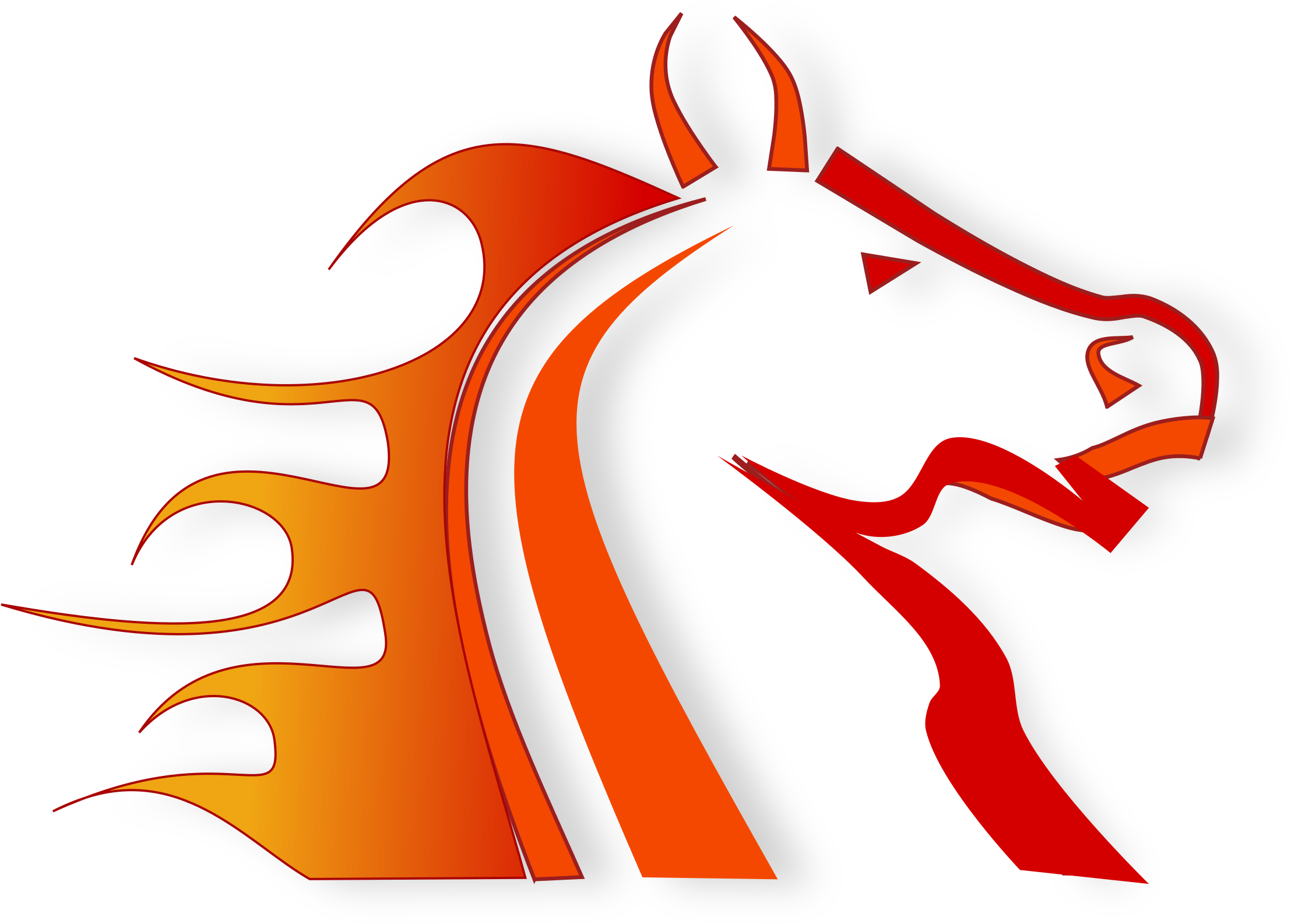 Fire Horse Clipart (2400x1800)