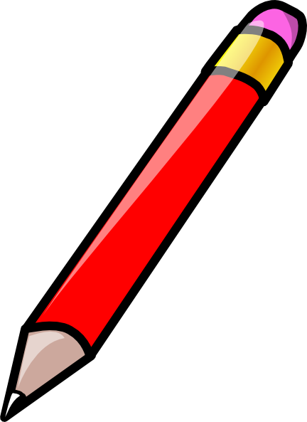 Clip Art Red Pencil (525x720)