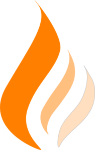 Flame Clip Art - Orange Flame Clipart (381x600)