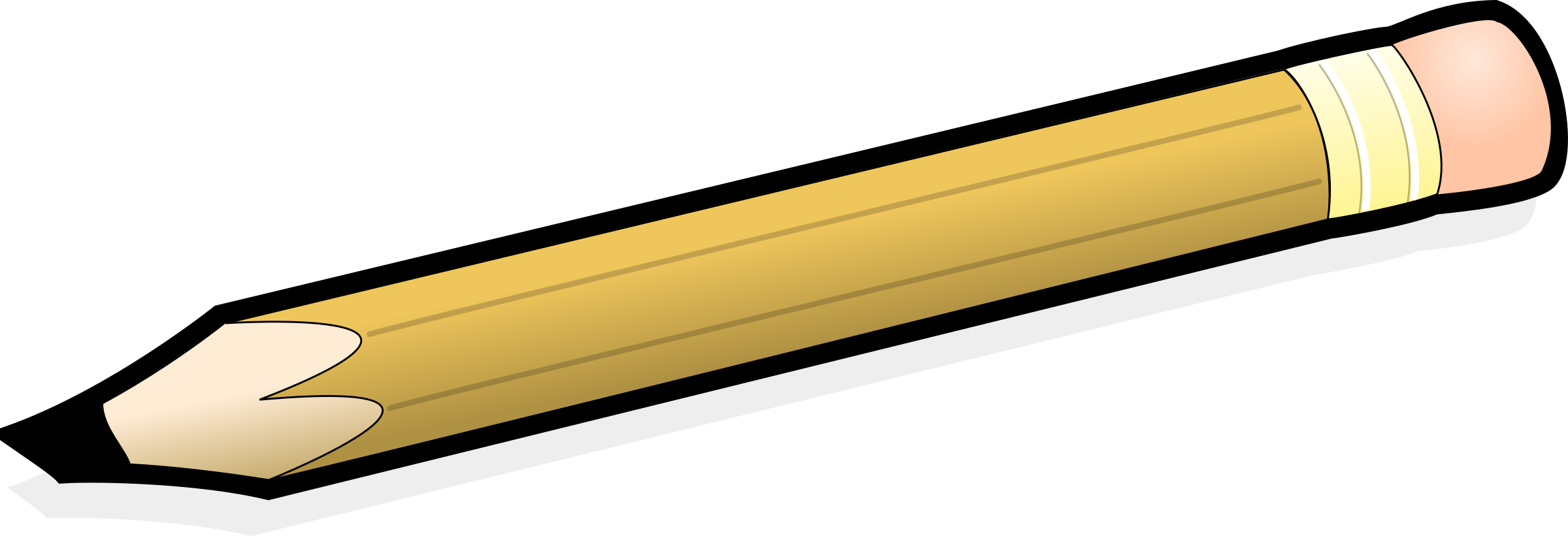 Big Image - Pencil Clipart Png (2400x821)