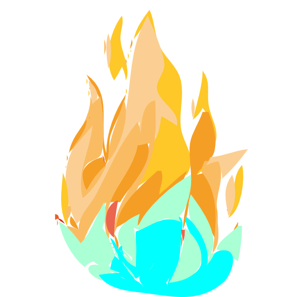 Clip Art Fire And Ice (600x593)