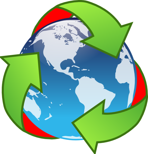Recycle Symbols Clip Art - Earth Reduce Reuse Recycle (576x598)