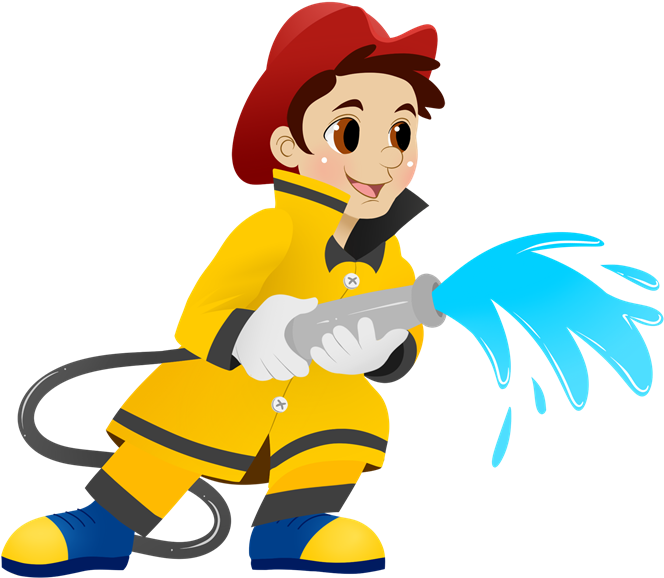 Cute Fire Cliparts - Clip Art Fireman (700x630)