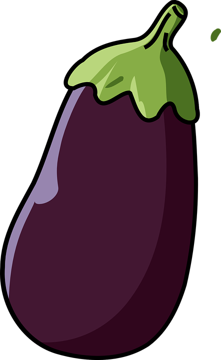 Violet Clipart Vegetable - Eggplant Clipart (442x720)