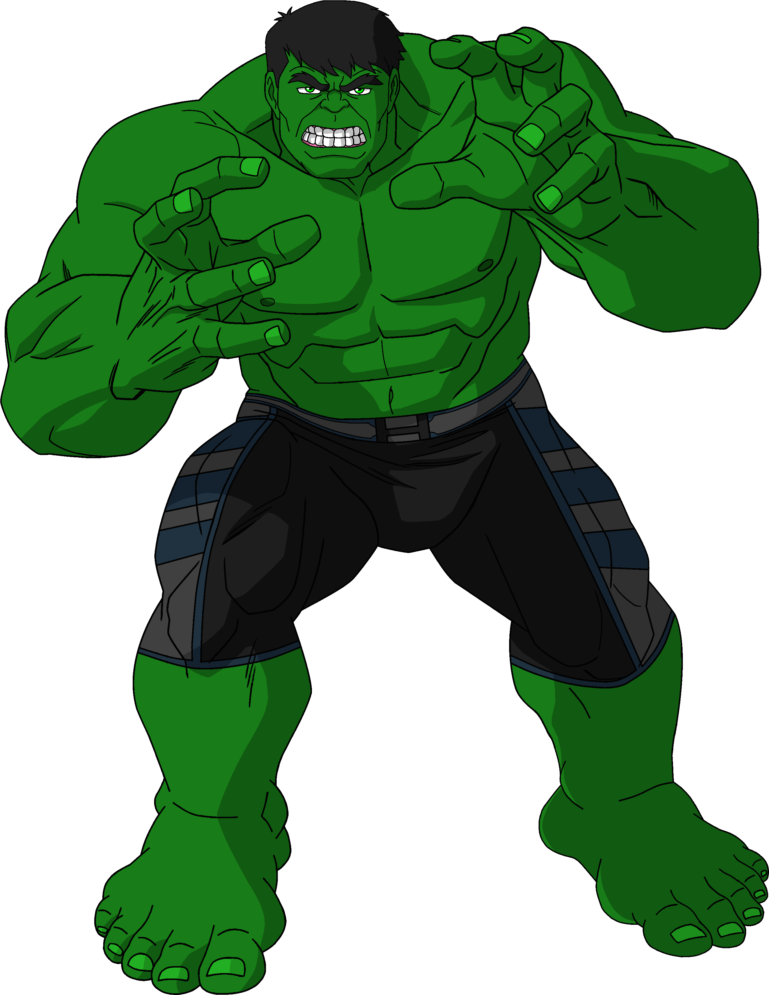 Comics Clipart Hulk - Cartoon Hulk Transparent (2714x3489)
