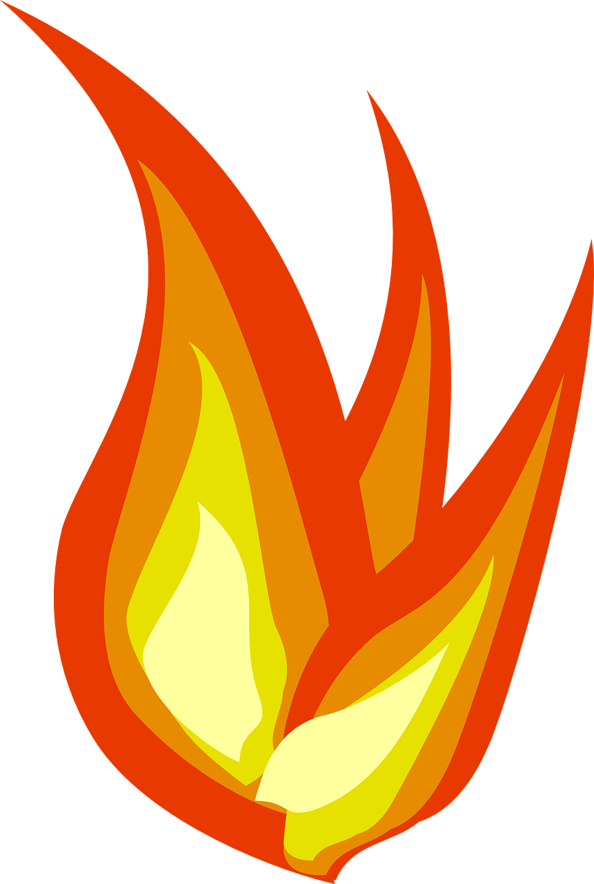 Burn Clipart Small Fire - Mini Fire Cartoon (861x1280)