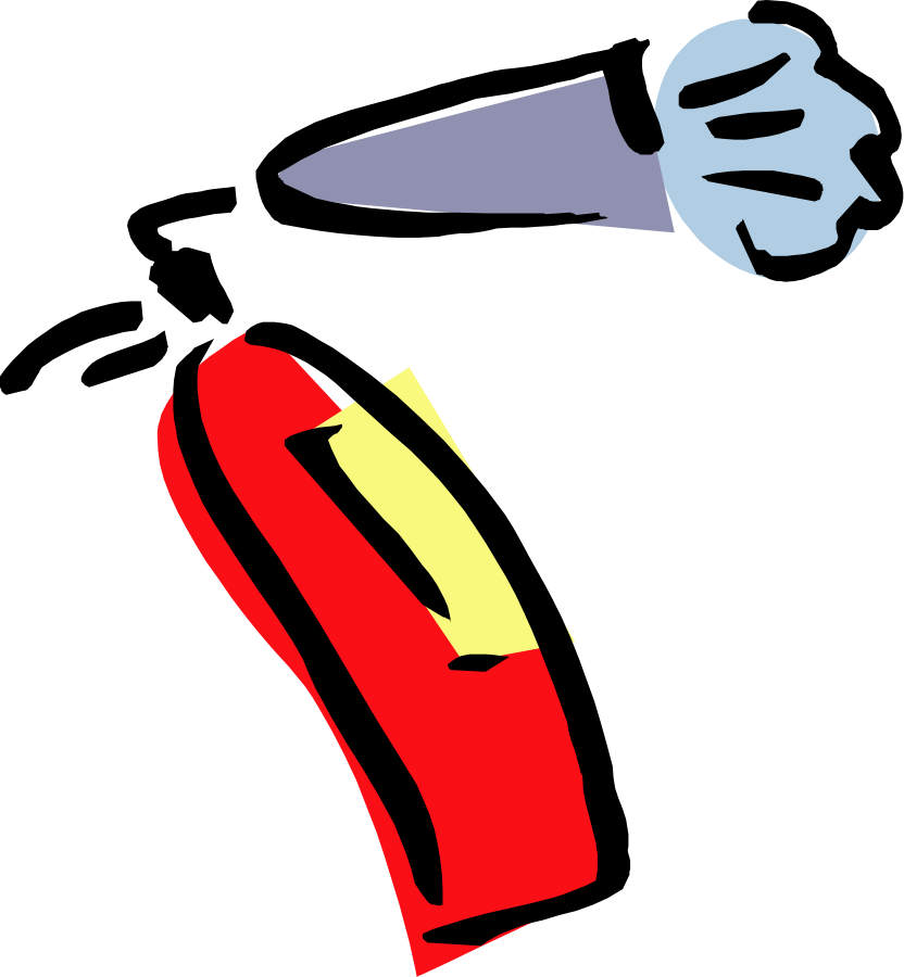 Fire 05 Small Clipart 300pixel Size, Free Design - Fire Extinguisher Clipart Transparent (832x900)