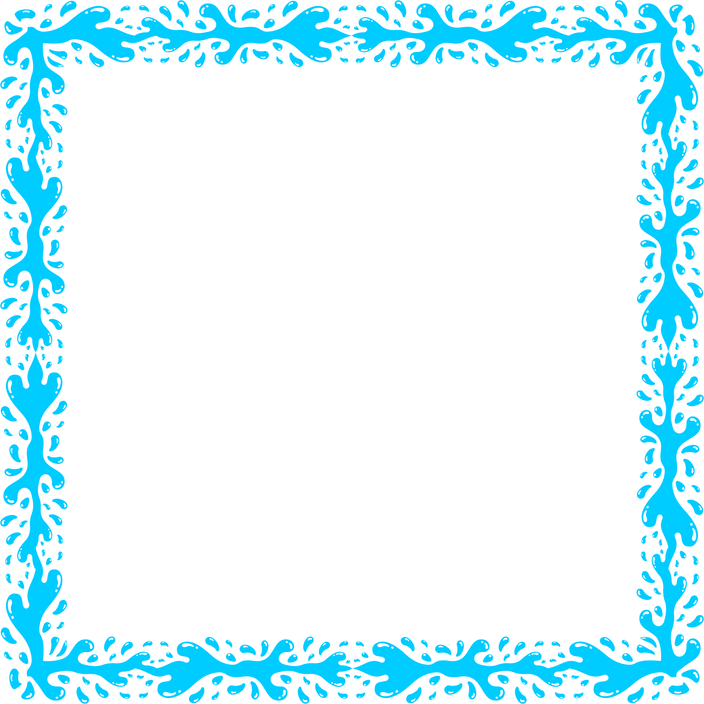 Big Image - Transparent Blue Frame Png (2318x2318)