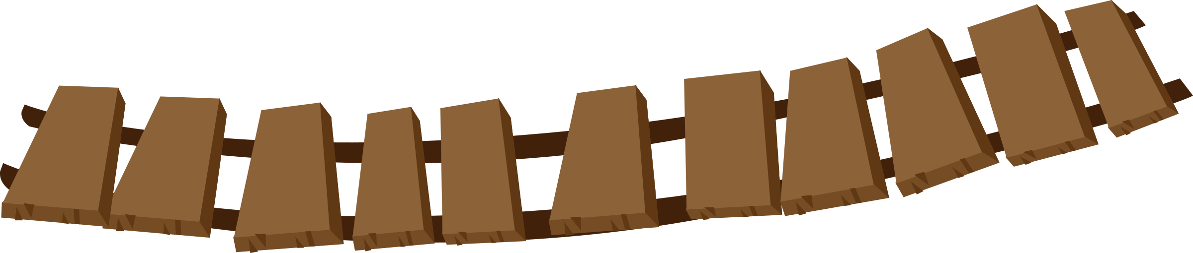 Clipart Firebog Bridge - Wooden Bridge Clip Art (3529x750)