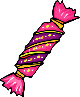 Wrapped Candy Clipart - Wrapped Piece Of Candy (332x400)