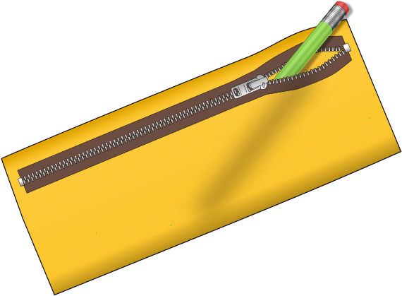 Pencil Case Clip Art - Yellow Pencil Case Clipart (660x481)