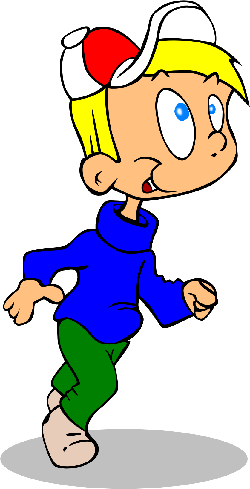 Boy Running Clipart - Boy Clipart Png (999x1721)