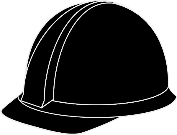 Interesting Design Ideas Hard Hat Clipart White Clip - Hard Hat Clipart Black And White (600x459)