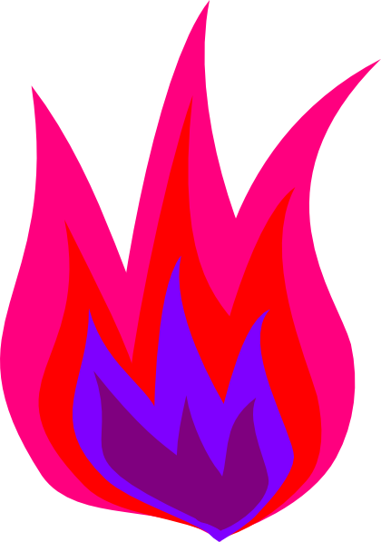 Death Flame Clip Art - Colorful Flame Clipart (420x597)