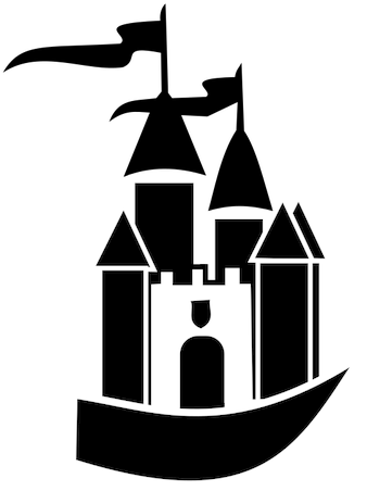 Castle Silhouette Vector Image Public Domain Vectors - Castle Png (353x500)